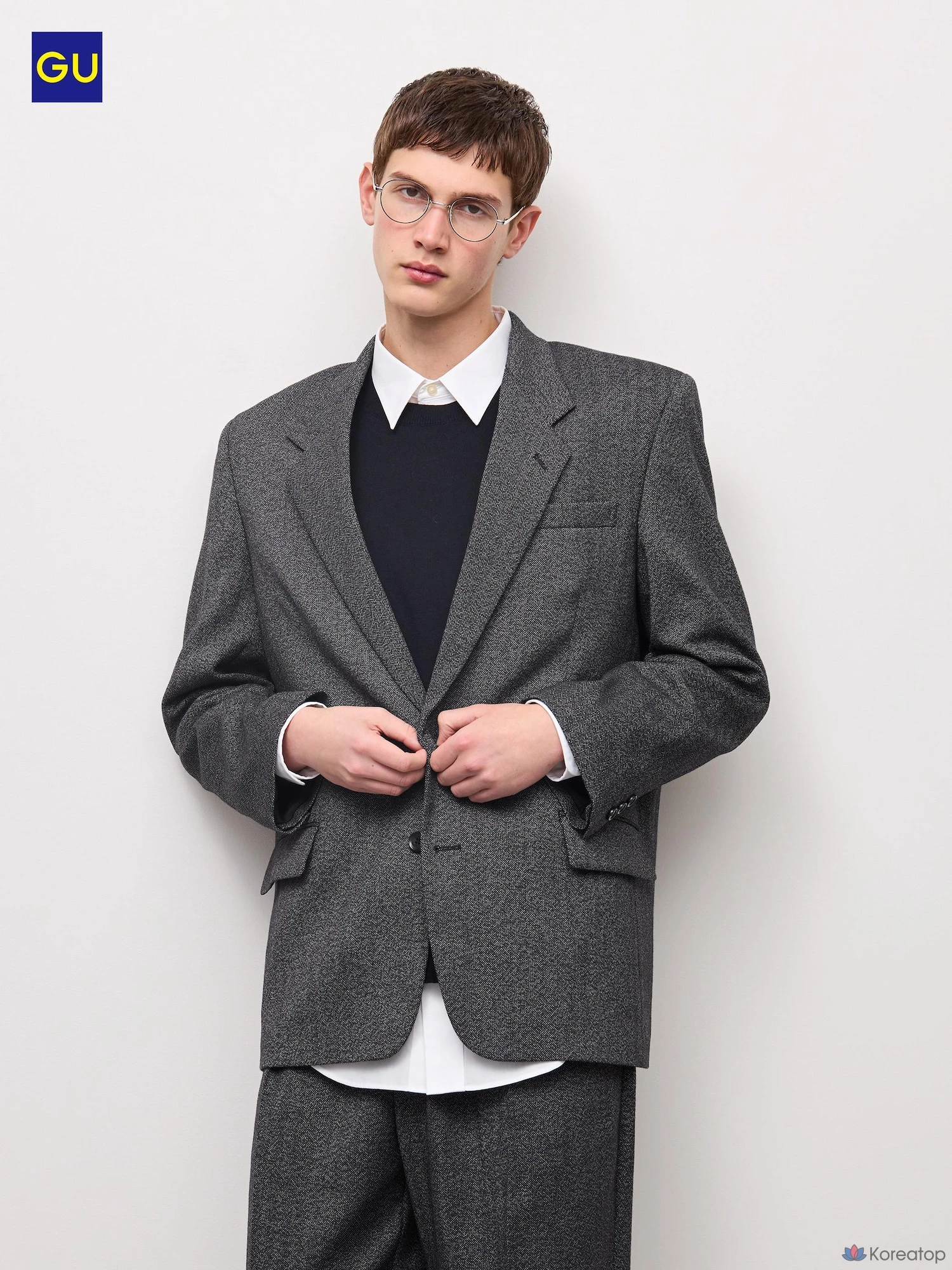 Пиджак Uniqlo Oversized Tailored Jacket, с принтом