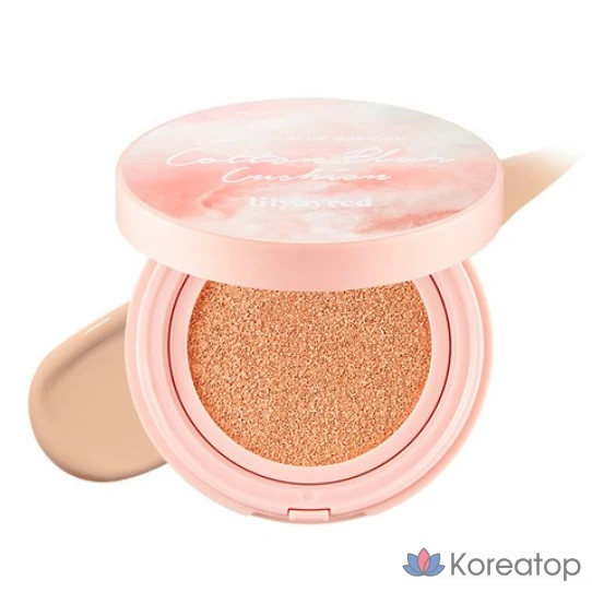 Тональный крем-кушон Lilybyred Cotton Blur, 15 г, 21 оттенок телесного цвета, 1 шт.