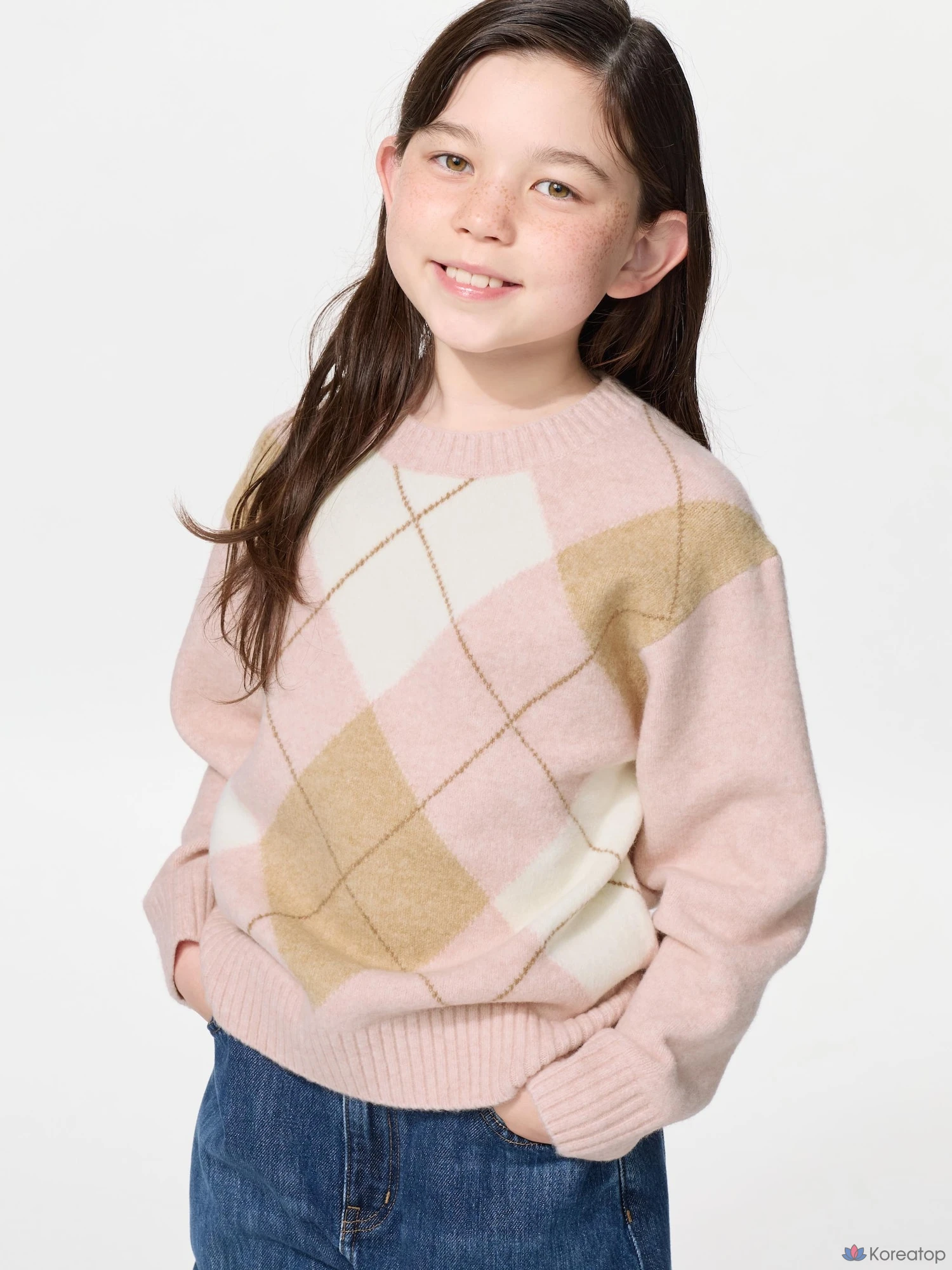 Свитер детский Uniqlo Souffle Yarn Sweater Argyle