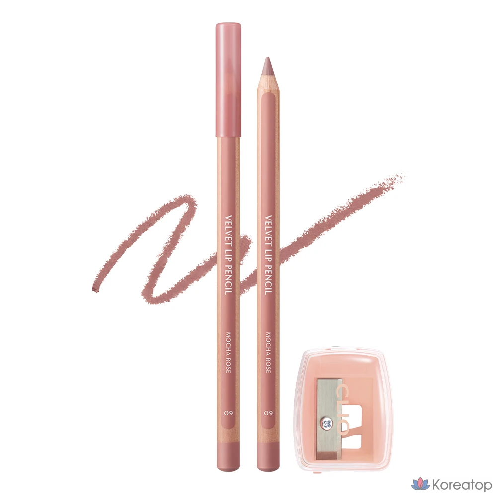 Карандаш для губ Clio Velvet, 1,45 г, 10 цветов, 009 Mocha Rose, 1 шт.