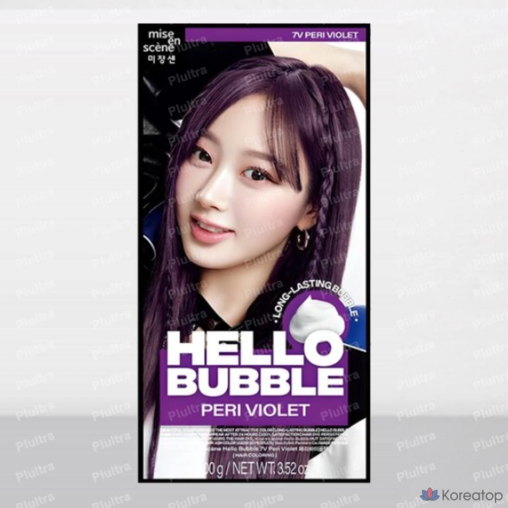 Краска для волос Mise en Scene Hello Bubble, цвет пери-фиолетовый, 1 шт.