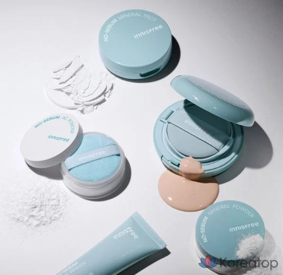 Пудра-кушон Innisfree No-Sebum, 14 г, фарфоровый цвет, 1 шт., фото 9