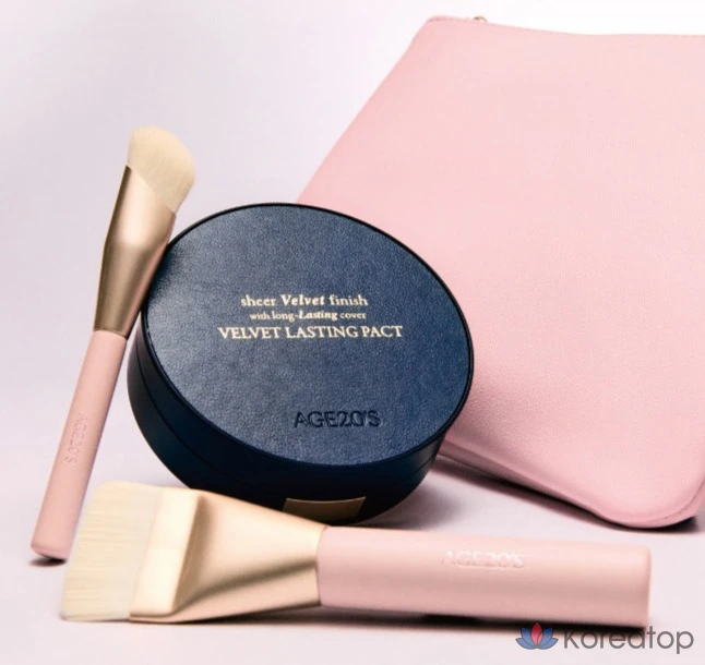 Age 20's Velvet Lasting Pact 14g + сменный блок 14g, 23N Нейтральный бежевый, 1 шт., фото 3