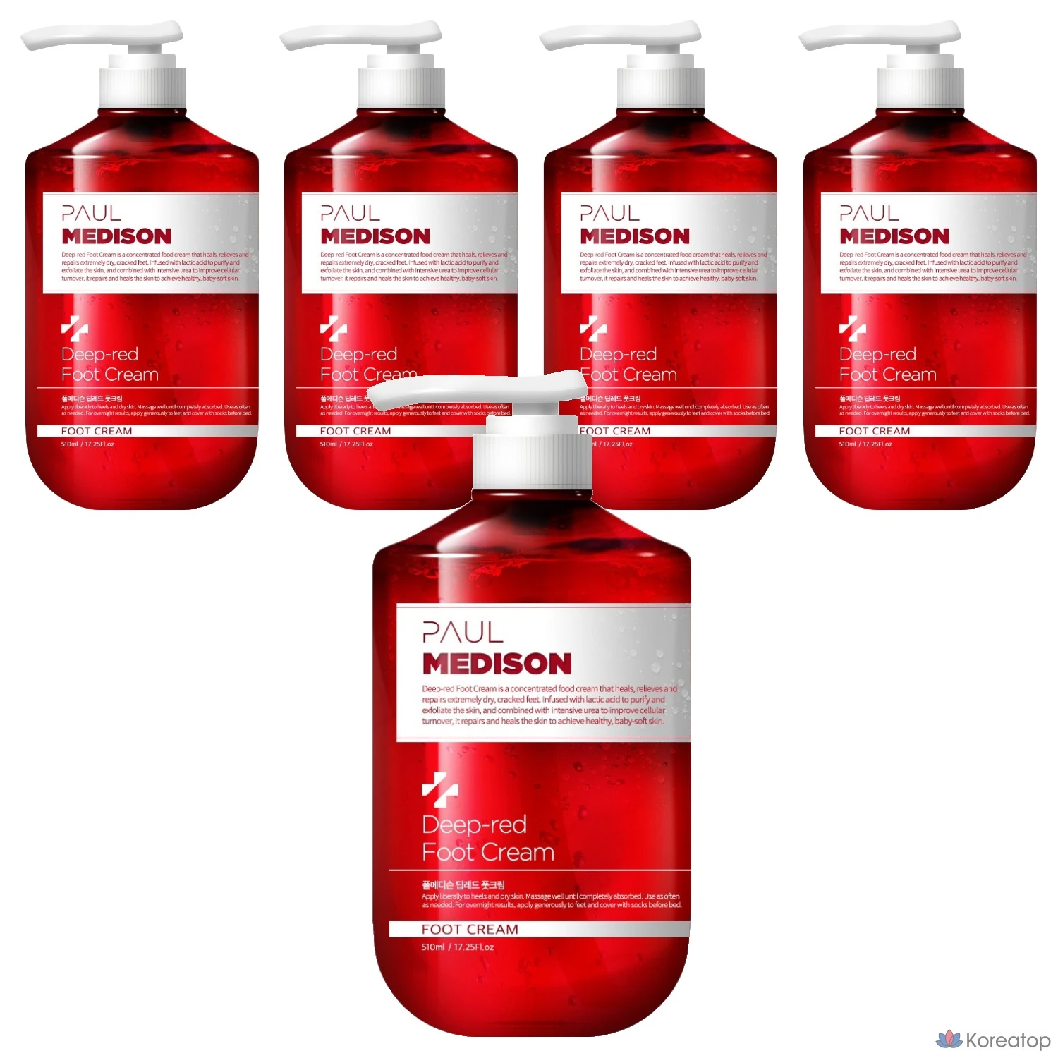 Крем для ног PAUL MEDISON Deep Red, 1 упаковка, 5 штук, 510 мл