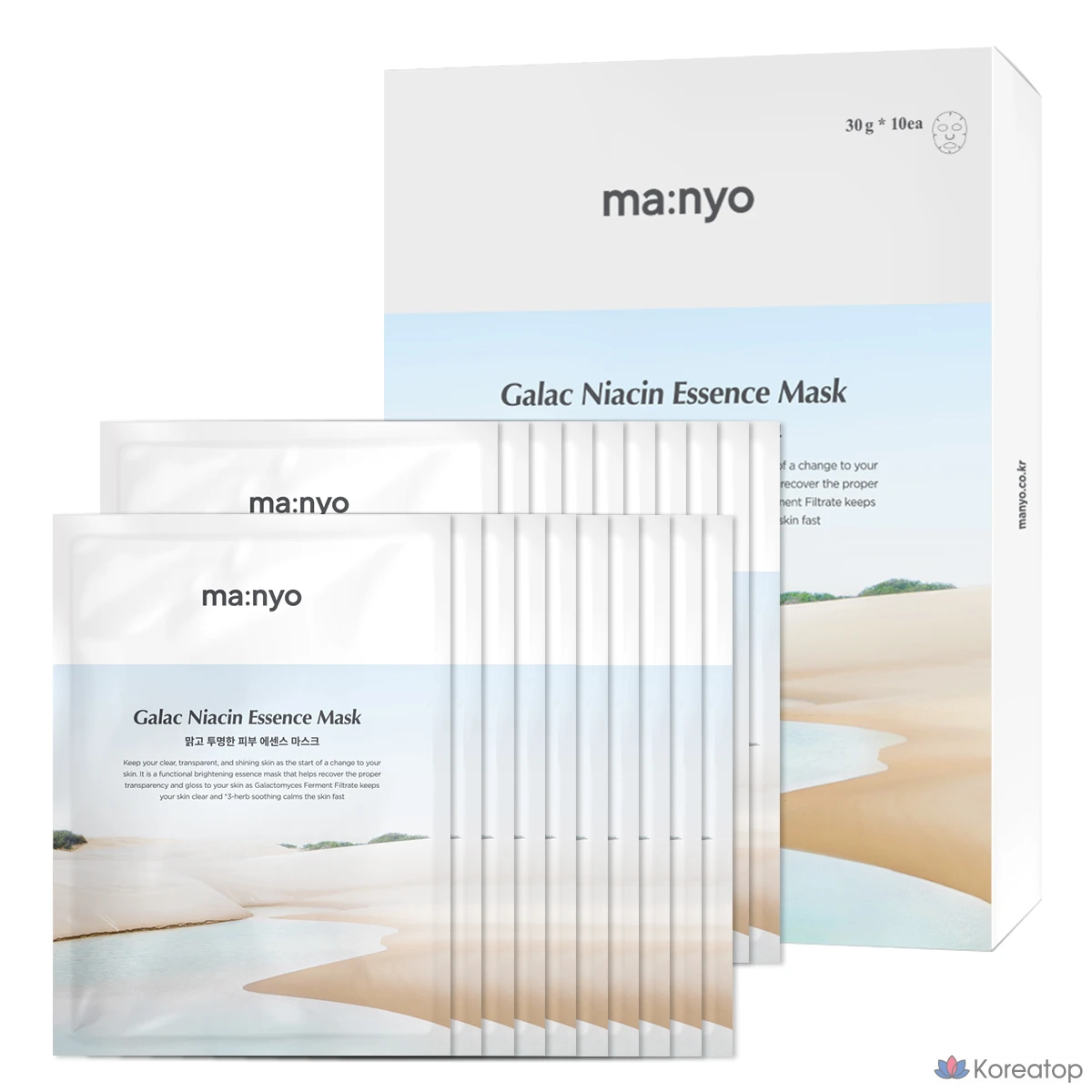Маска-эссенция с галацином и ниацином от Manyo Factory, 30 г, 1 упаковка, 20 штук.