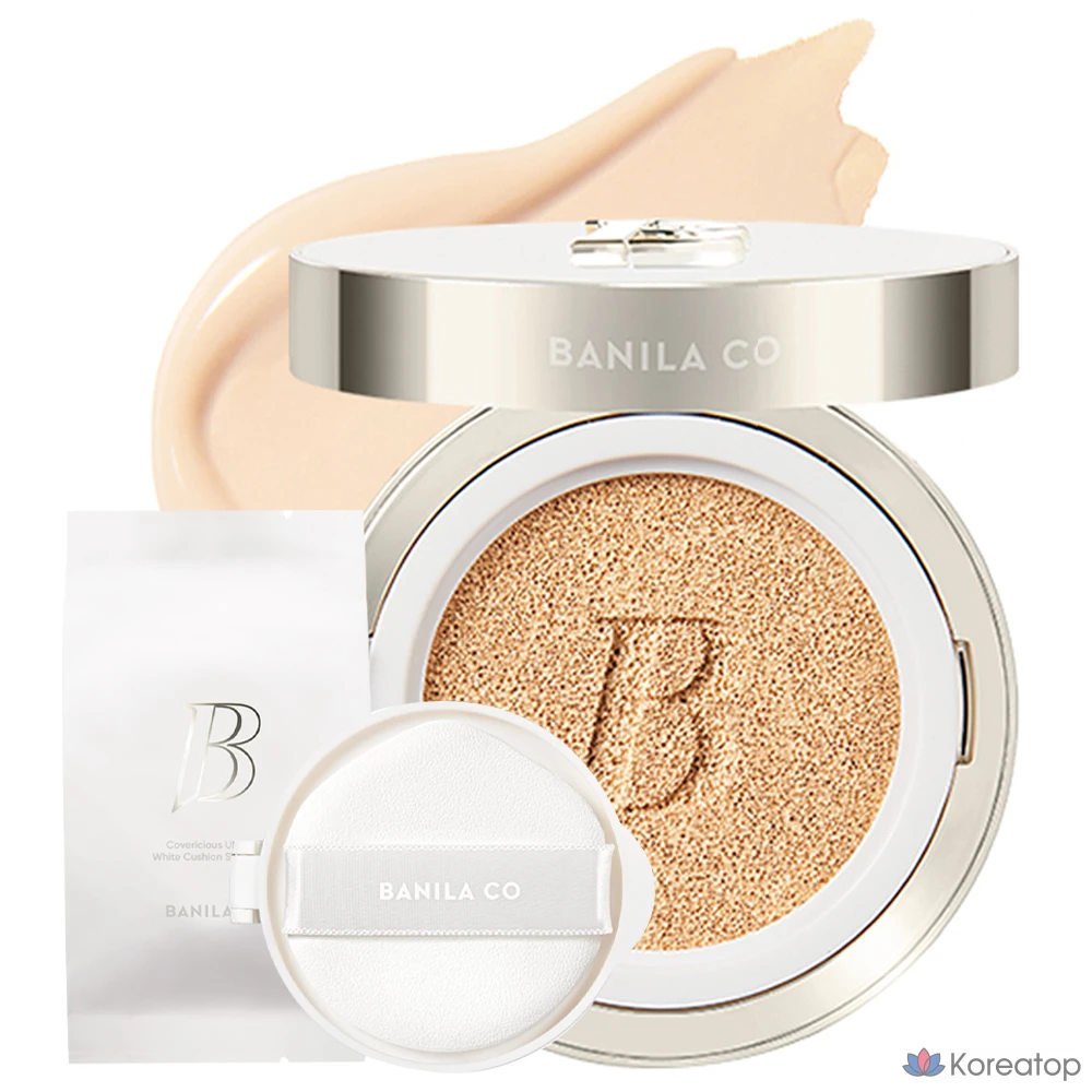 Тональный крем Vanillaco Covericious Ultimate White Cushion Foundation 14 г + сменный блок 14 г, 19 оттенков Light, 1 шт.