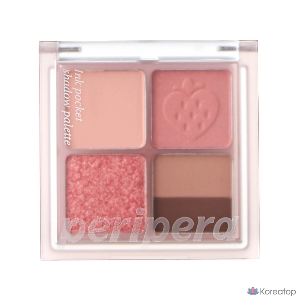 Палитра теней Peripera Ink Pocket Shadow Palette 23AD Soft Berry, 7 Sun-drenched Seasonal Spring Strawberries, 1 шт.