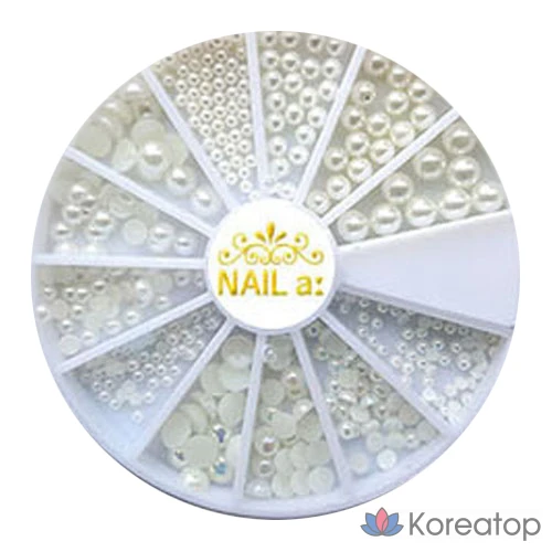 Набор декоративных камней для ногтей Nail Room Nail Stone Parts Set, 007 Pearl Stone, 1 шт.