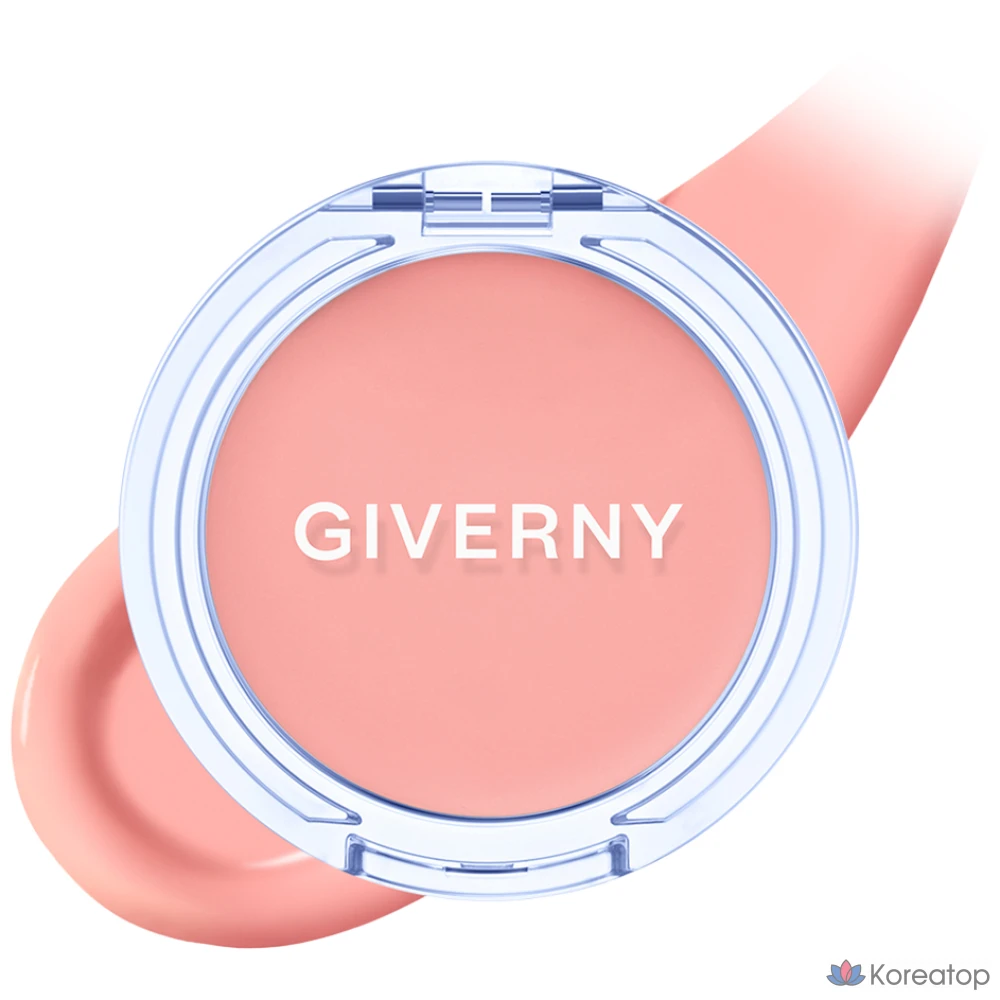 Кремовые румяна Giverny Dewy Gel Glow Cream Blusher 2,7 г, оттенок 01 Персик-гуава, 1 шт.