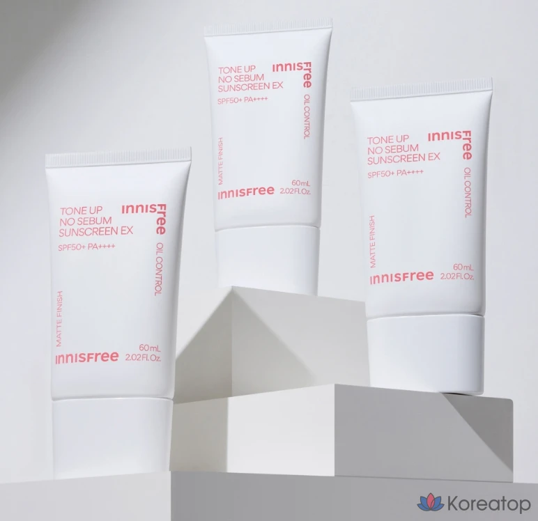 Солнцезащитный крем Innisfree Tone Up No-Sebum Sunscreen EX SPF50+ PA++++, 60 мл, 1 шт., фото 9