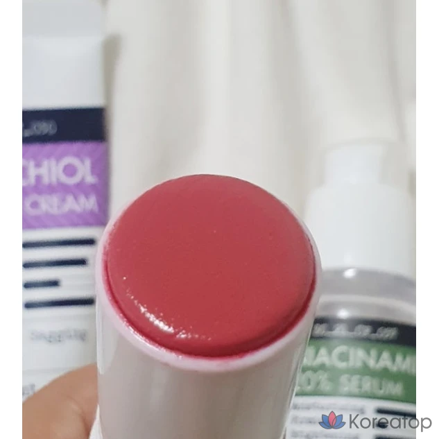 Derma Factory EDLP Веганский тонирующий бальзам для губ с керамидами 1%, 6,5 г, розовый бальзам для губ и щек, 1 шт.