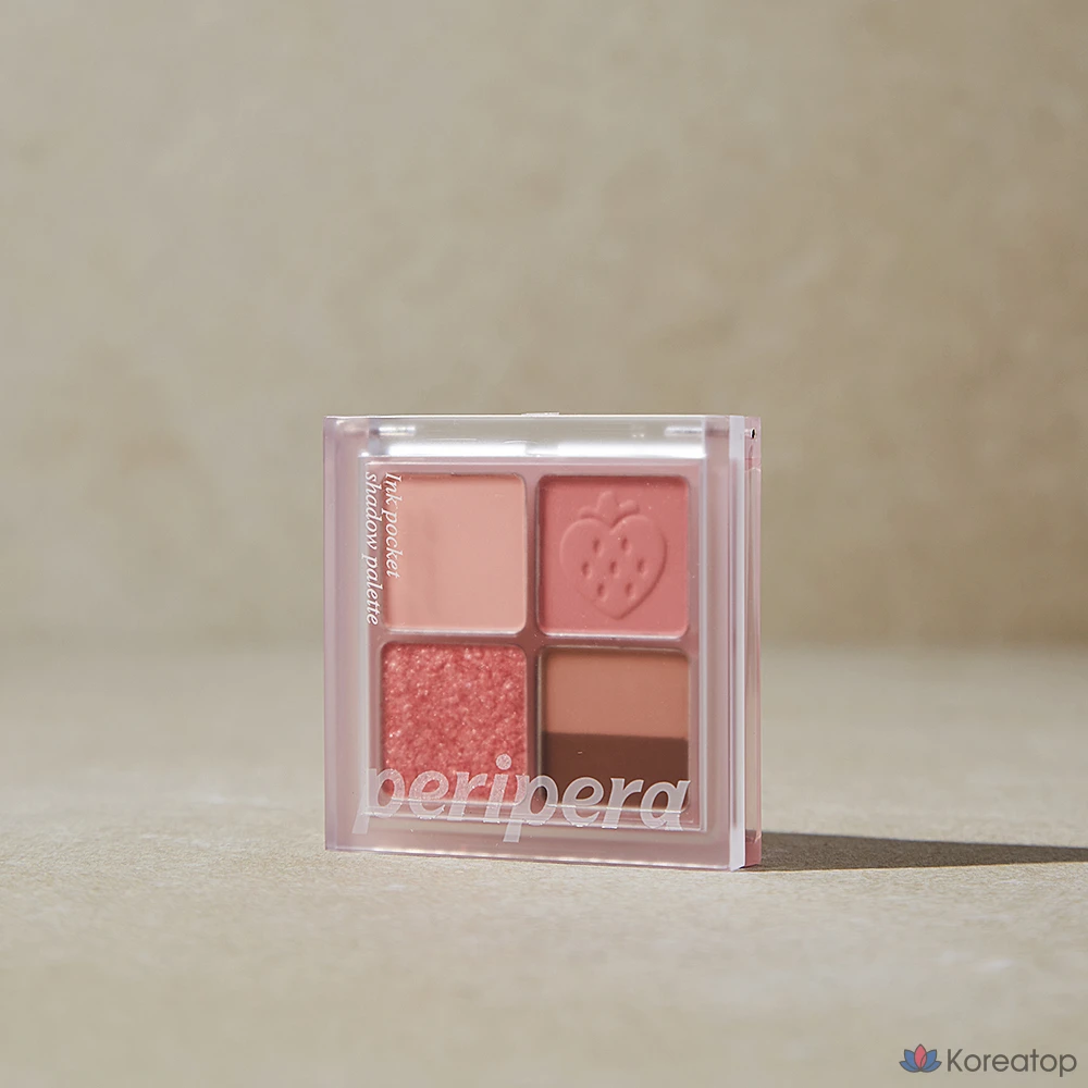 Палитра теней Peripera Ink Pocket Shadow Palette 23AD Soft Berry, 7 Sun-drenched Seasonal Spring Strawberries, 1 шт., фото 2