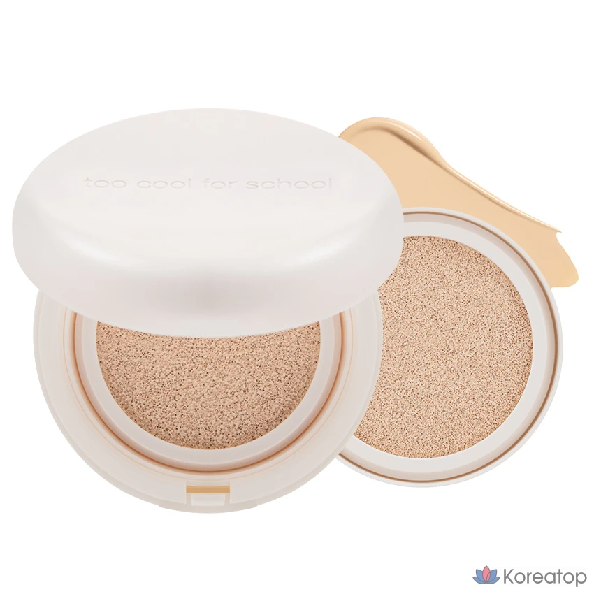 Набор Too cool for school Fixing Nude Fit Cushion (12 г) + сменный блок (12 г), № 2W, теплый слоновый цвет, 1 шт.