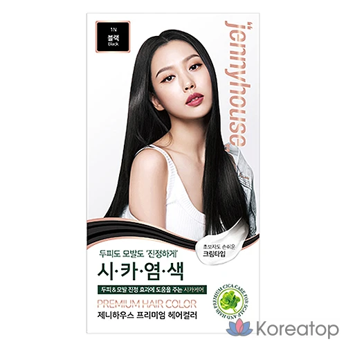 Краска для волос JennyHouse Cosmetics, черный 1N, 1 шт.