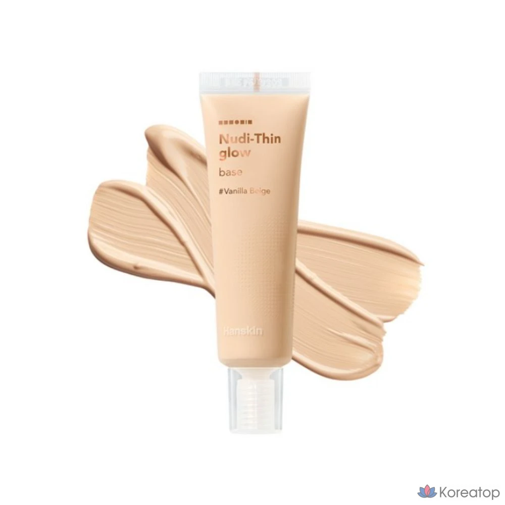 База под тени HANSKIN Nude Scene Glow Base, 30 мл, 1 шт., № 2, цвет «Ванильный бежевый».
