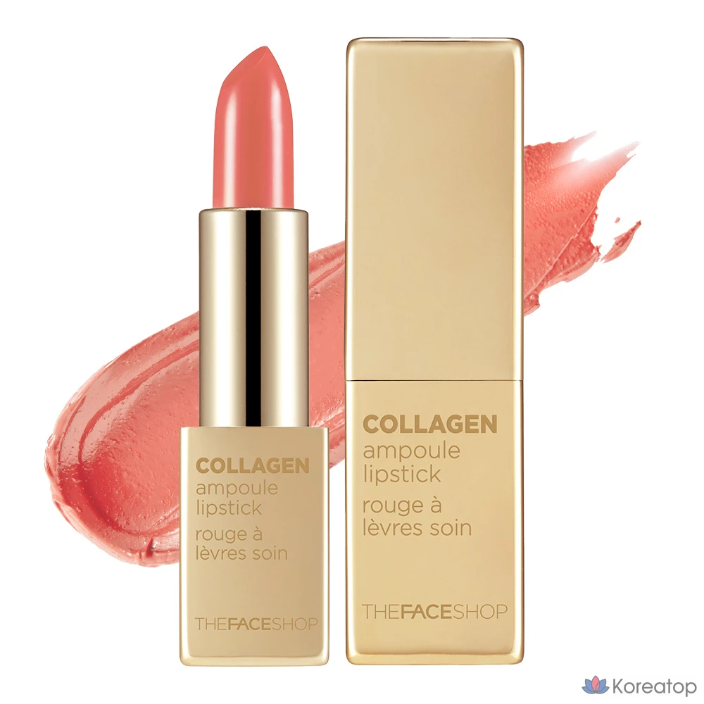 Помада-ампула с коллагеном от The Face Shop, оттенок 08 Gel Sing Coral, 3,5 г, 1 шт.