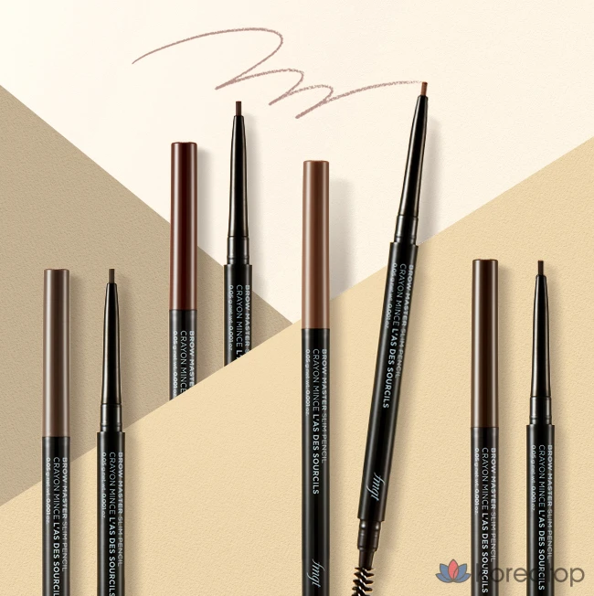 Карандаш для бровей The Face Shop Brow Master Eyebrow Slim Auto Pencil 0.05g, 01 серо-коричневый, 1 шт.