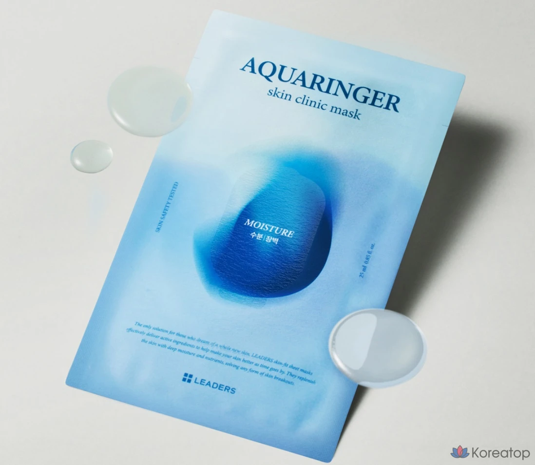 Маска для лица Leaders Aquaringer Skin Clinic, 25 мл, упаковка из 10 штук, 1 шт., фото 3