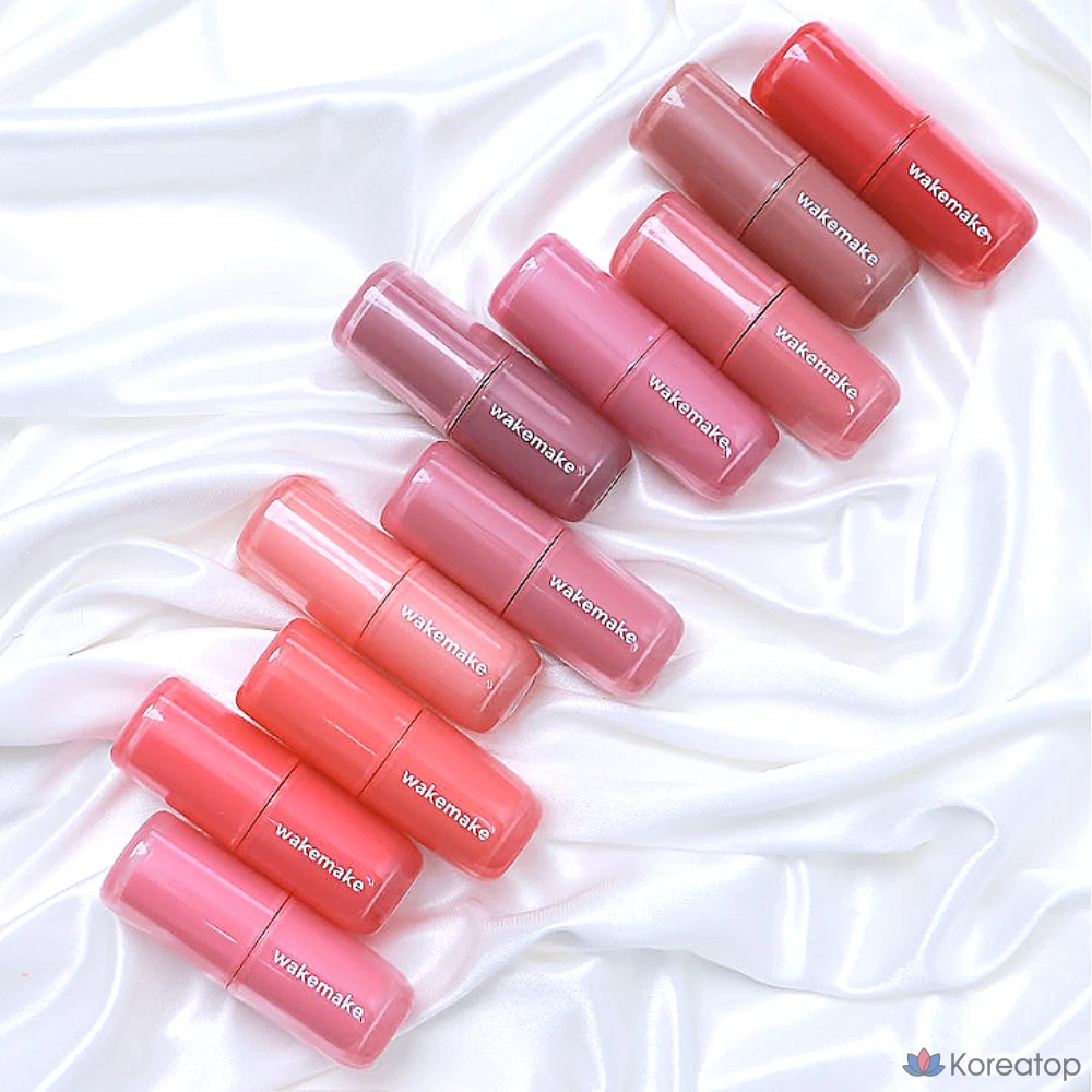 Тинт для губ WAKEMAKE Waterful Glow для теплых и холодных оттенков кожи, стойкий, красно-кораллово-розовый, 1 шт., 4,6 г, оттенок Milky Vine.