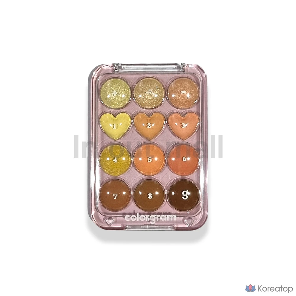 Палетка теней для век Colorgram Eye Real Eye Palette, 05 Blossom Plus Coral, Love, 1 шт.