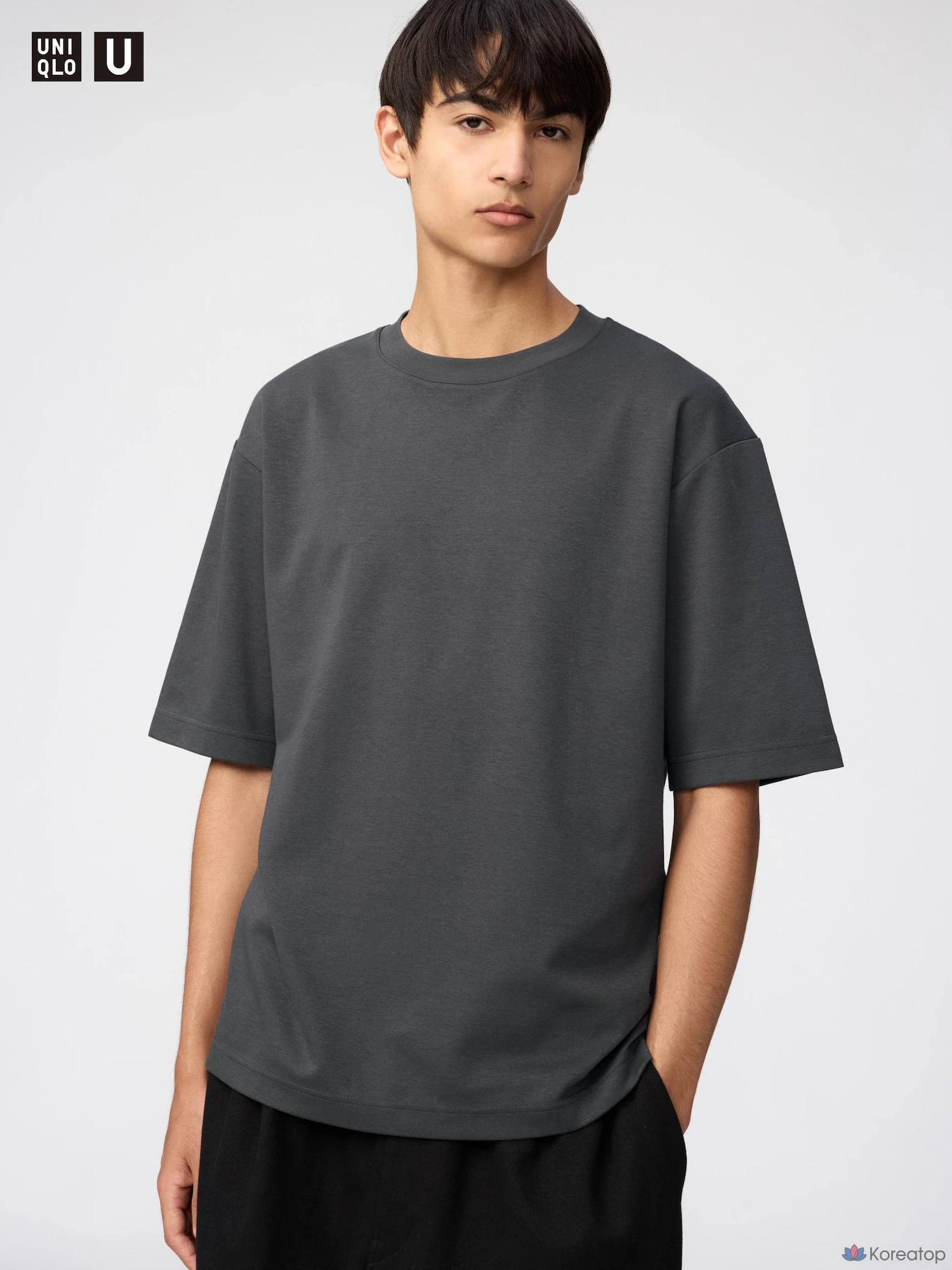 Футболка Uniqlo AIRism Cotton Oversized Crew Neck T-Shirt (5/10 рукава)
