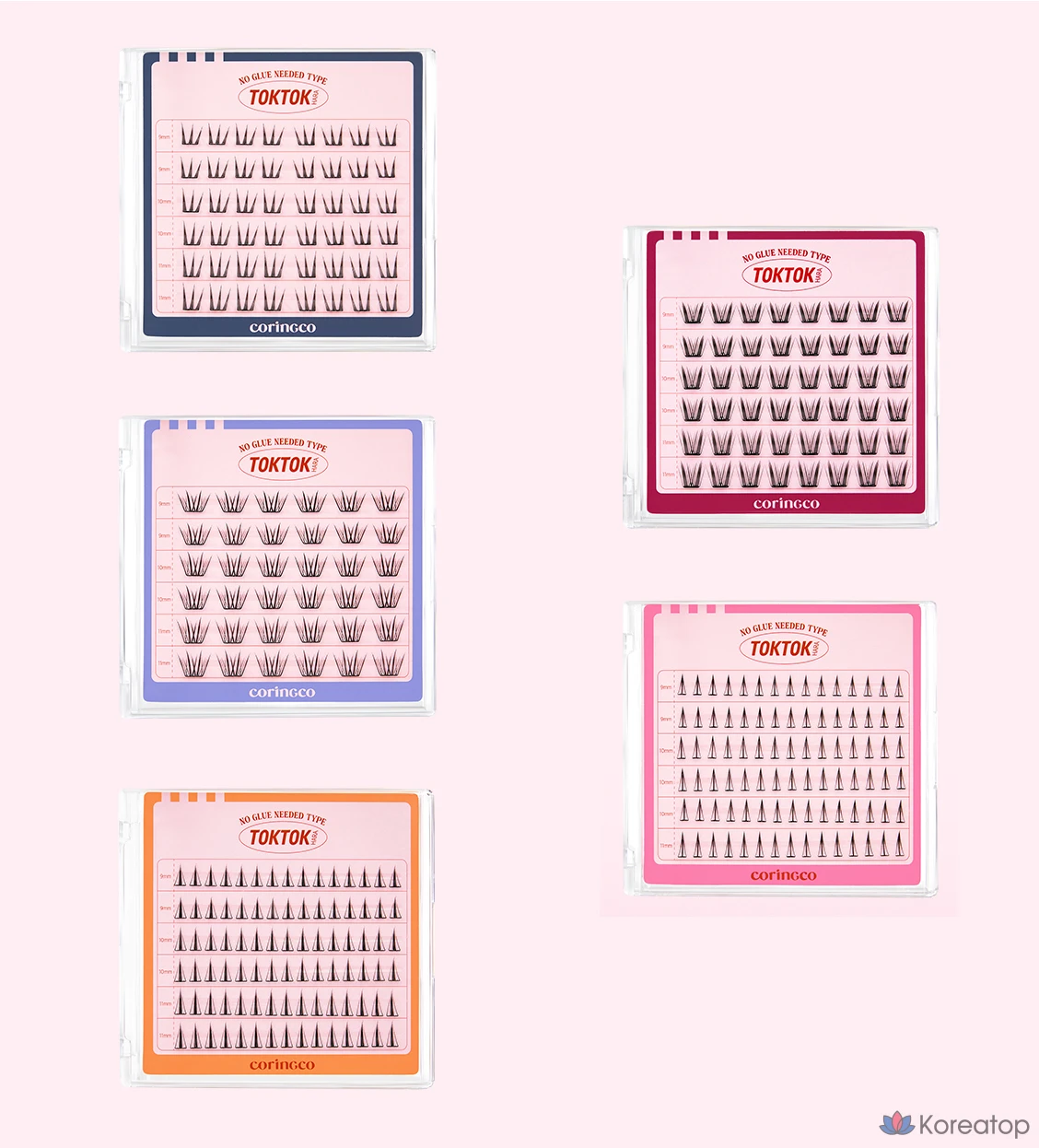 Накладные ресницы Corinco TokTok Hara без клея, с фильтром, 1 шт., фото 6