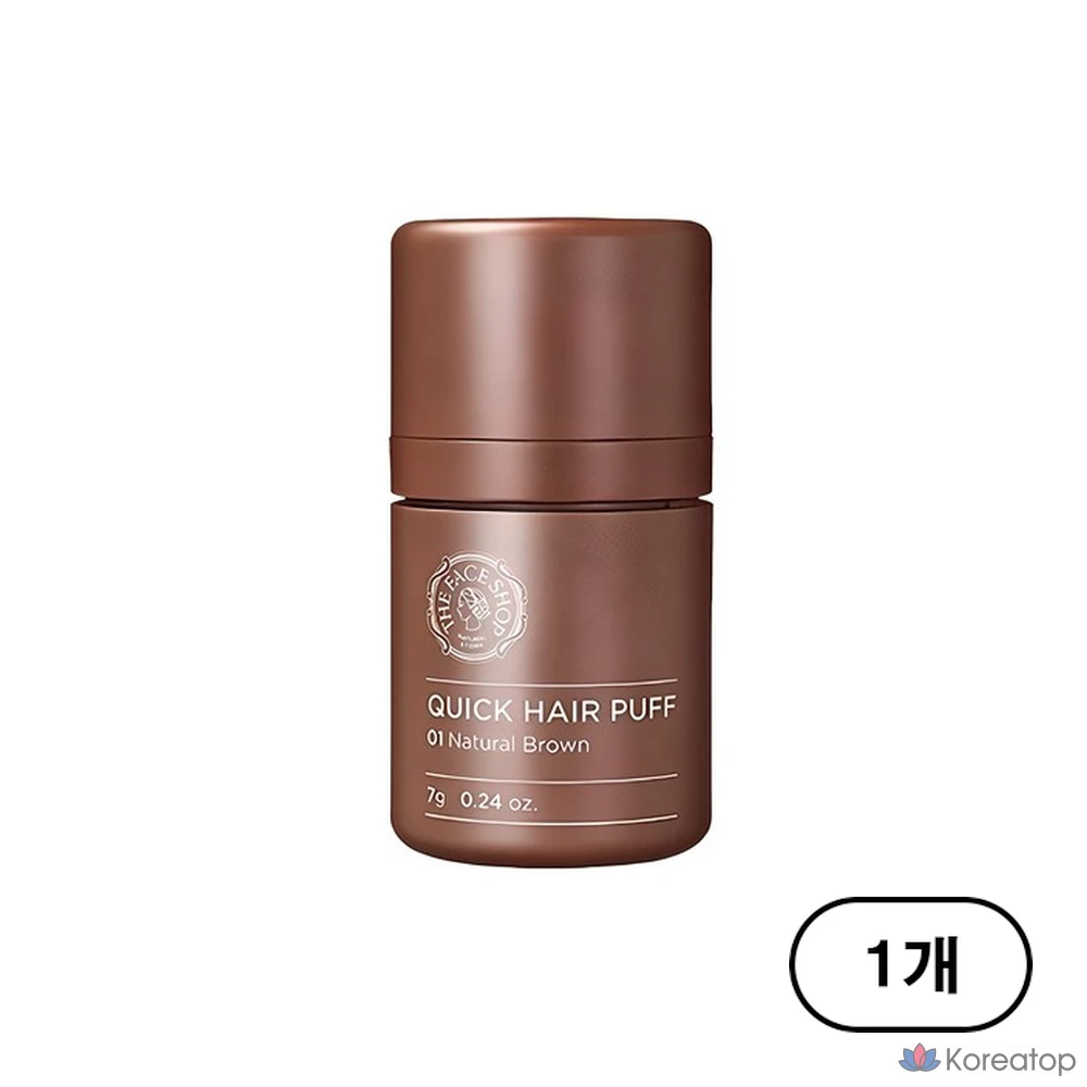 Тени для век The Face Shop Quick Hair Puff Shadow, 7 г, натуральный коричневый цвет, 1 шт.