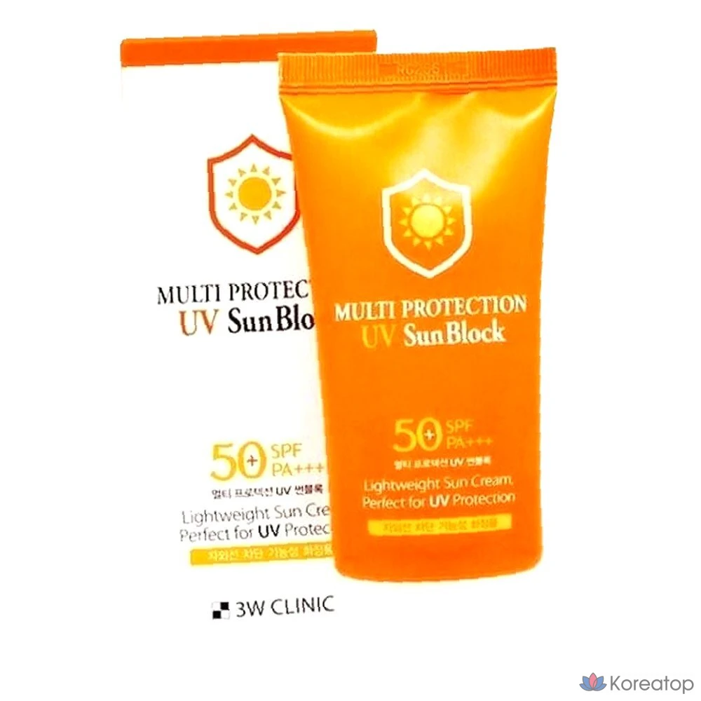 Солнцезащитный крем с УФ-защитой 3W Clinic, многофункциональный солнцезащитный крем SPF50 PA Block Sun chu+41621NP