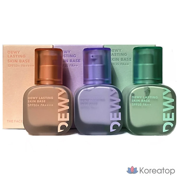 Тональная основа под макияж The Face Shop fmgt Dewy Lasting Skin Base, 35 мл, № 3 Мятный, 1 шт.