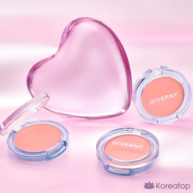 Кремовые румяна Giverny Dewy Gel Glow Cream Blusher 2,7 г, оттенок 01 Персик-гуава, 1 шт., фото 7