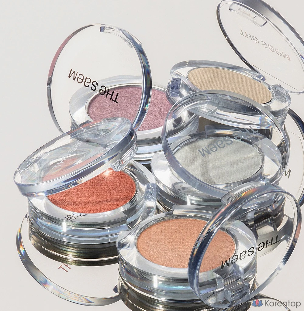 Тени для век The Saem Saemmul Single Shadow Shimmer, WH02 Ipdeokju Snow, 1 шт., фото 9