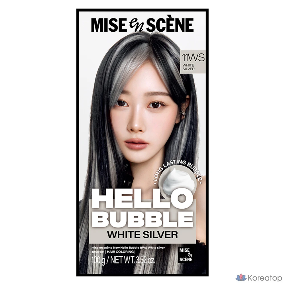 Краска для волос «Mise en Scene» Hello Bubble, 11WS White Silver, 1 шт.