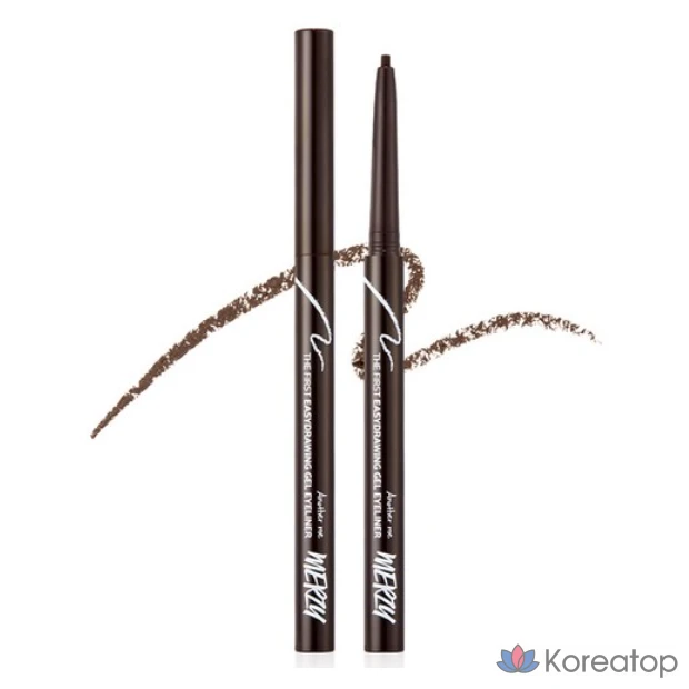 Гелевая подводка для глаз MERZY Easy Drawing Gel Eyeliner, EG2, цвет: каштановый, 1 шт.
