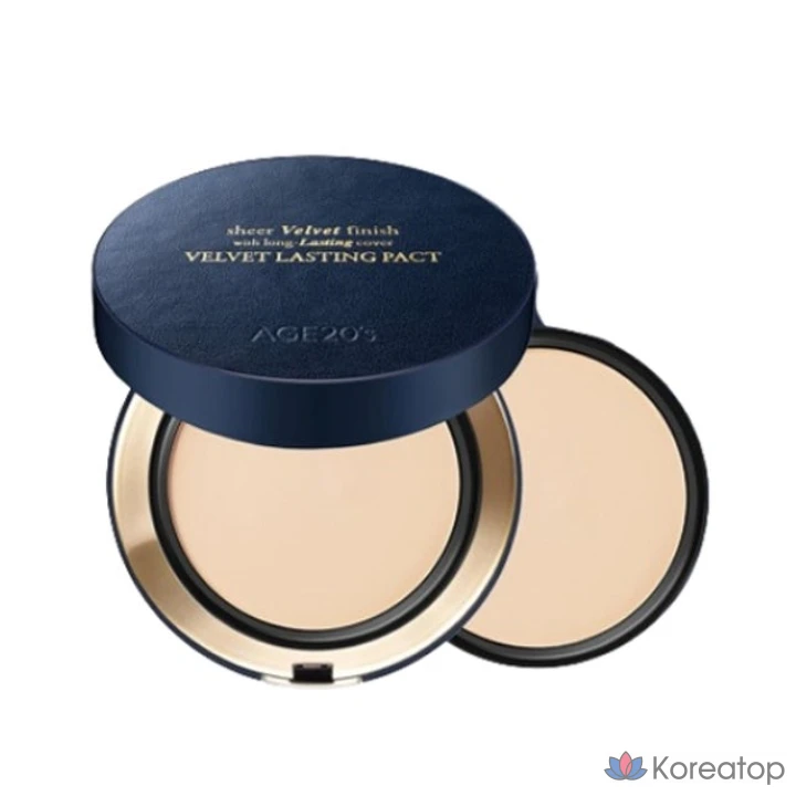 Тональный крем Age 20's Velvet Lasting Pact Cream Foundation, № 23 N (основной блок + сменный блок), 1 шт.