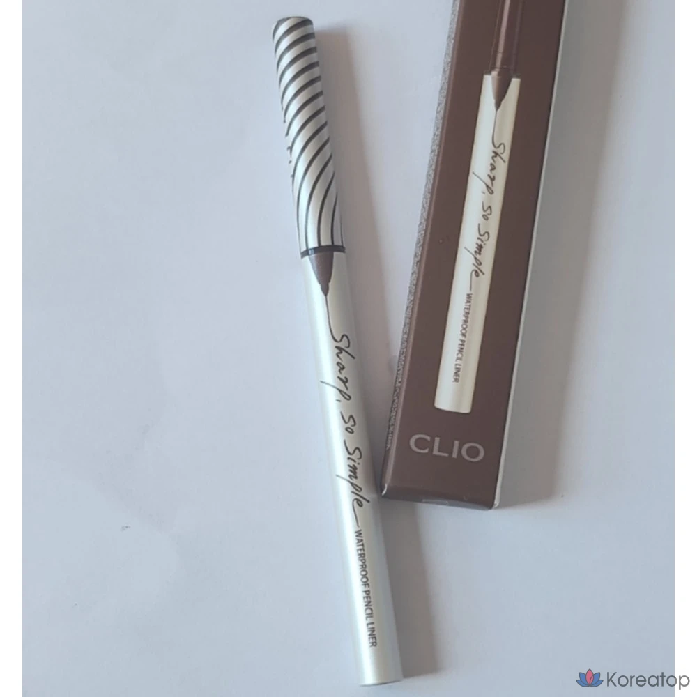 Водостойкий карандаш-подводка для глаз Clio Sharp So Simple, пепельно-коричневый, № 5, 1 шт.