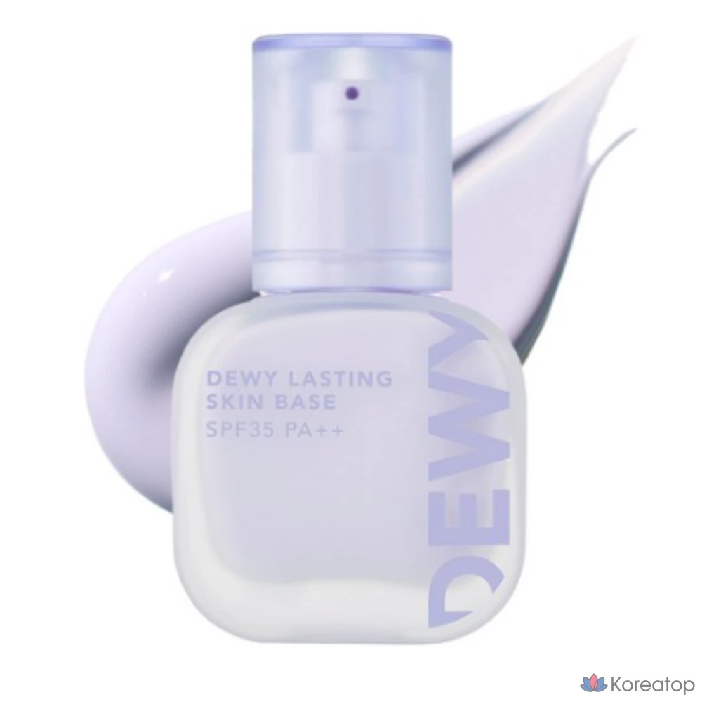 Тональная основа под макияж The Face Shop Dewy Lasting Skin Base, 35 мл, 2 фиолетовых оттенка, 1 шт.