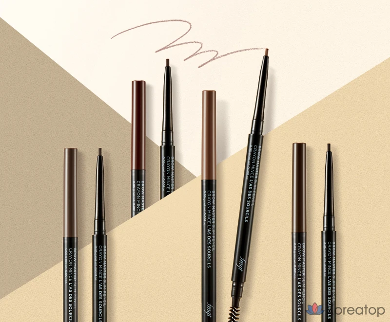 Карандаш для бровей The Face Shop Brow Master Eyebrow Slim Auto Pencil 0.05g, оттенок 04, темно-коричневый, 1 шт., фото 3