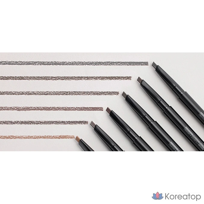 Автоматический карандаш для бровей FMGT designing 0,3 г, 04, черный/коричневый, 1 шт., фото 6