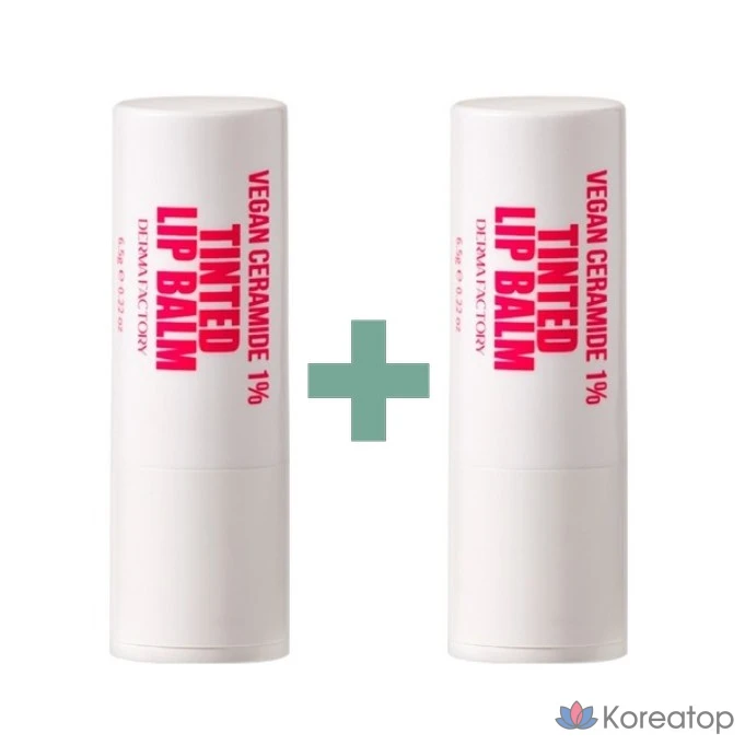 Derma Factory EDLP Веганский тонирующий бальзам для губ с 1% керамидами, 6,5 г, 1 шт.