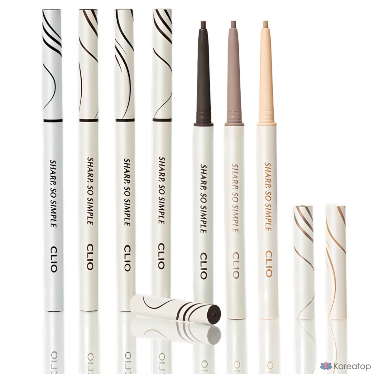 Водостойкий карандаш-лайнер Clio Sharp So Simple, № 3, черный/коричневый, 1 шт.