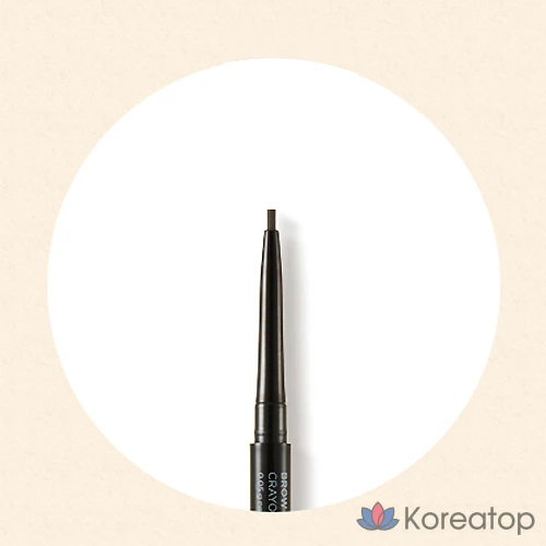 Карандаш для бровей The Face Shop Brow Master Eyebrow Slim Auto Pencil 0.05g, оттенок 04, темно-коричневый, 1 шт., фото 4