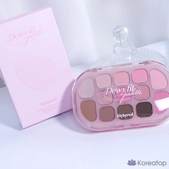 Lilybyred Dewy Fit палетка теней, оттенок 01 - персиковый кремовый, 1 шт.