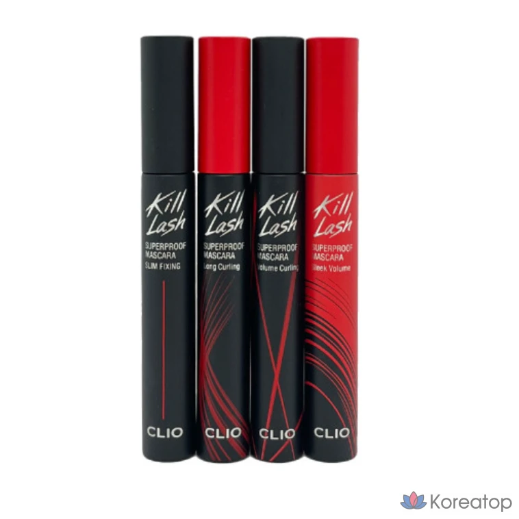 Тушь для ресниц Clio Kill Lash Superproof 7 г, № 01, для длинных ресниц, 1 шт.