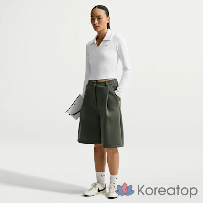 Поло женское Nike Sportswear Tight Long-Sleeve Cropped Polo, фото 4
