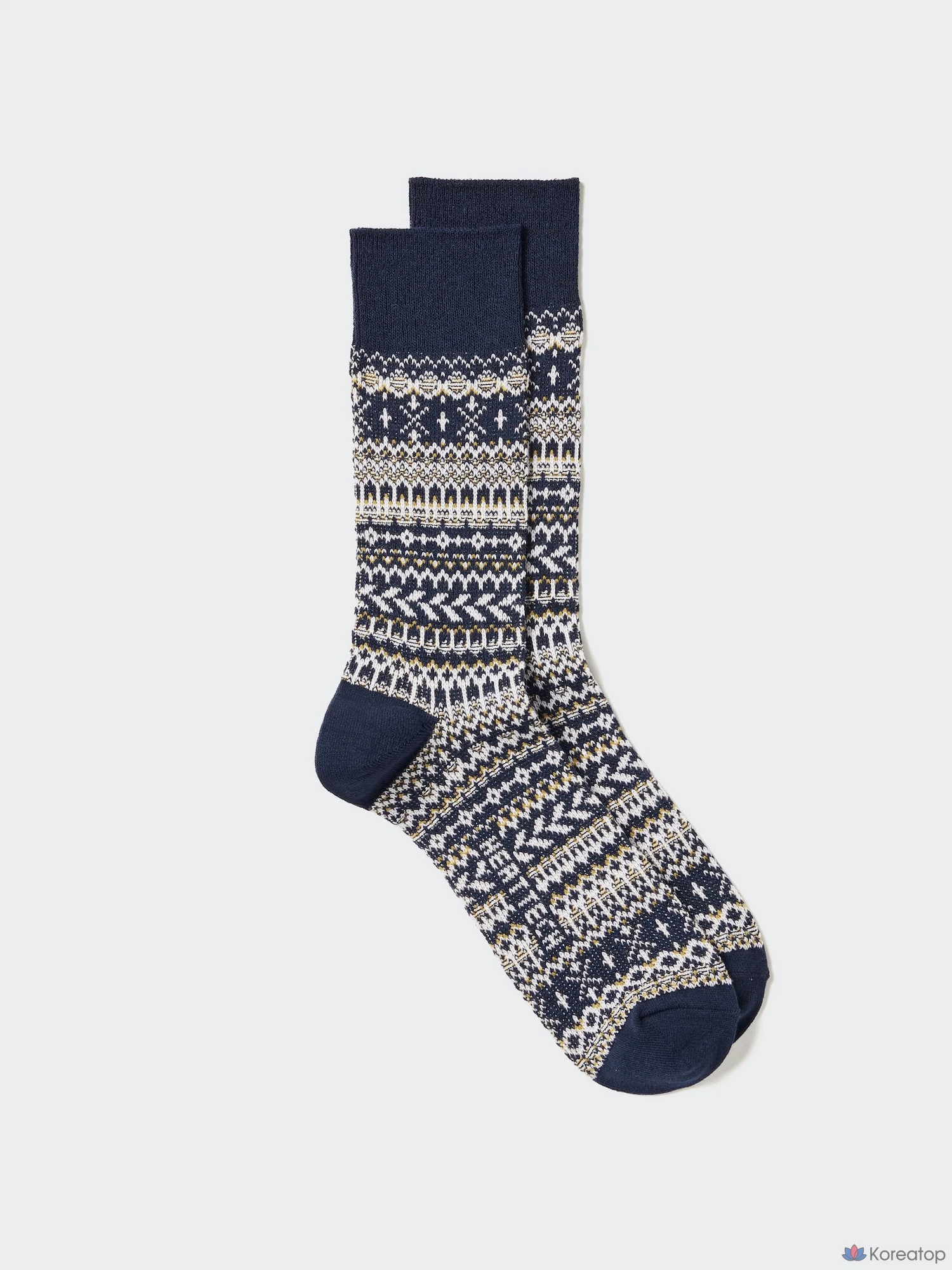 Носки Uniqlo HEATTECH Socks Fair Isle, черный