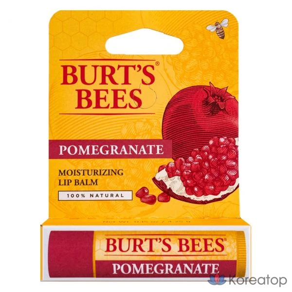 Бальзам для губ Burt's Bees Beeswax Lip Balm, оттенок Pomegranate, 4.25 г, 6 шт.