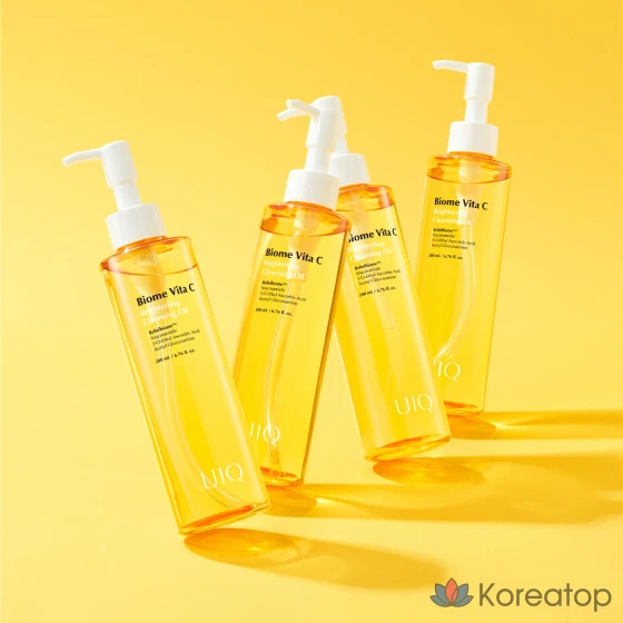 Очищающее масло для лица UIQ Biome Vita C Brightening Cleansing Oil, 1 шт., 200 мл