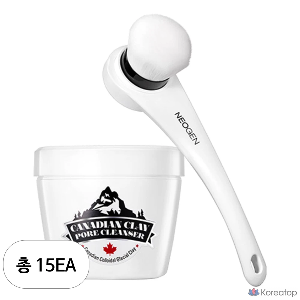 Пилинг-маска для лица Neogen Canadian Clay Glacier Pore Pack Cleanser, 120 г + кисть, 15 шт.