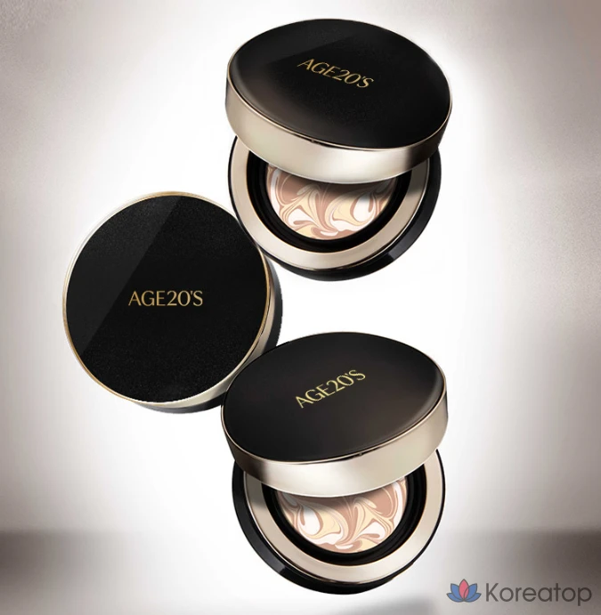 Набор из 2 флаконов тонального крема Age 20's Signature Essence Cover Pact Intense Case + сменный блок 14 г, № 23, 1 шт.