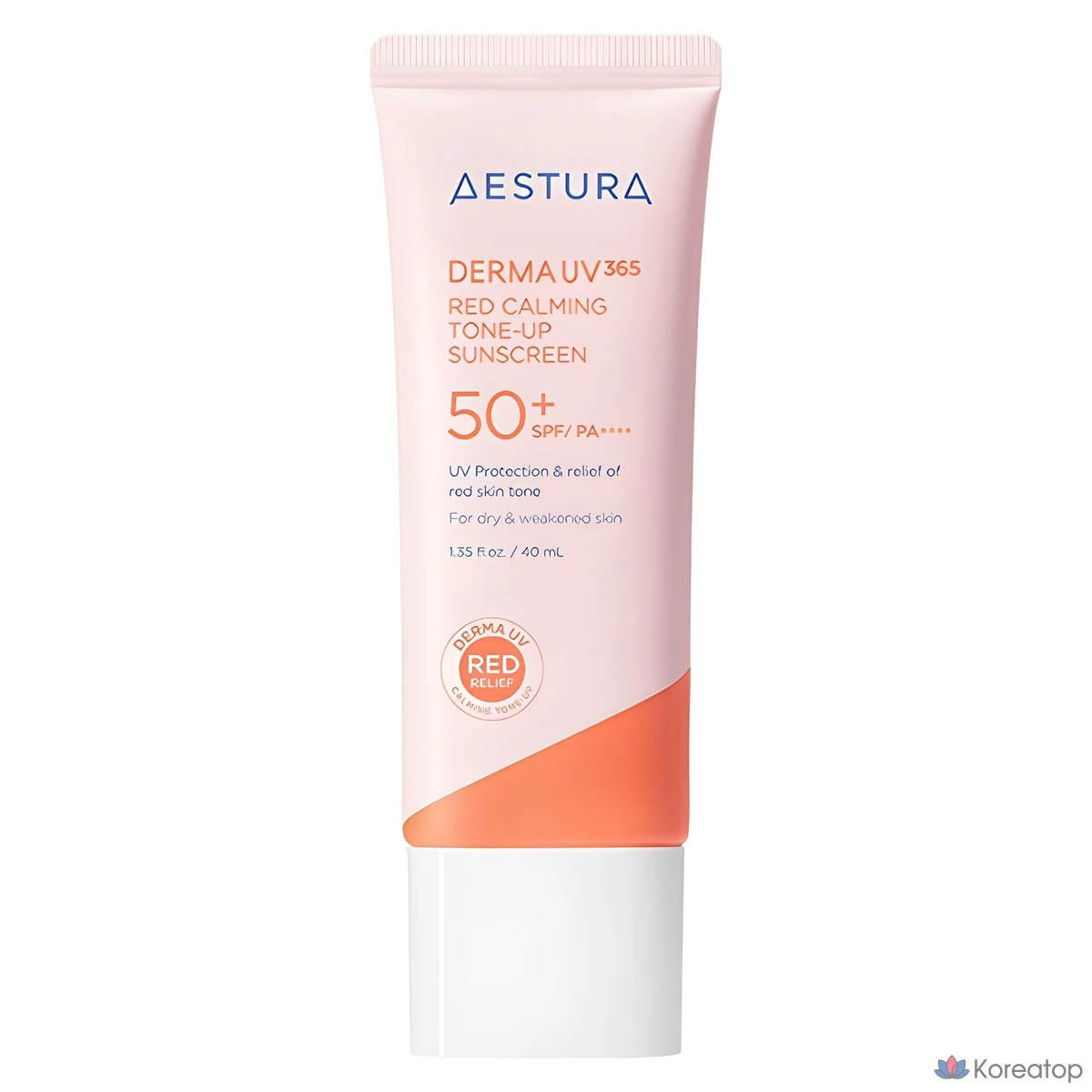 Солнцезащитный крем Estura Derma UV 365 Red Soothing Tone-Up Sunscreen SPF50+ PA++++, 40 мл, 1 шт.